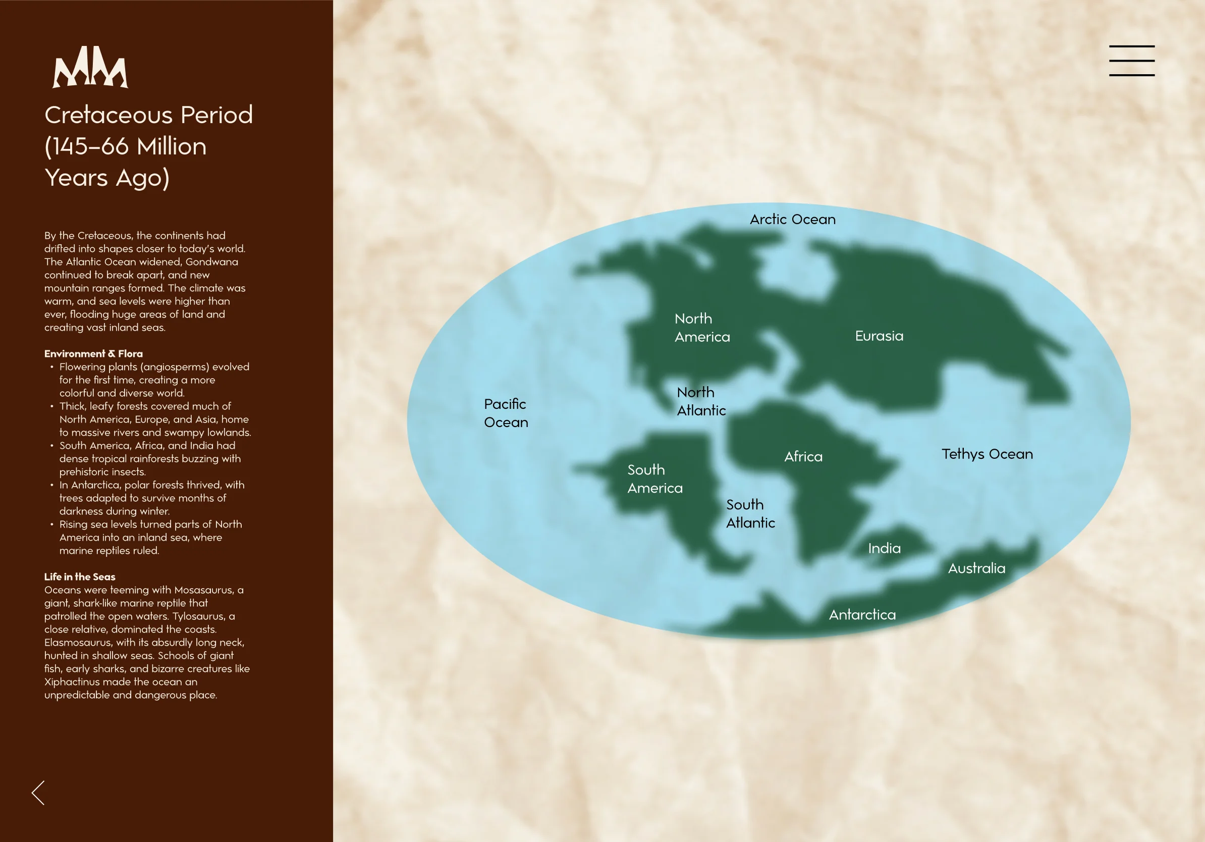 Continental drift prototype screen three